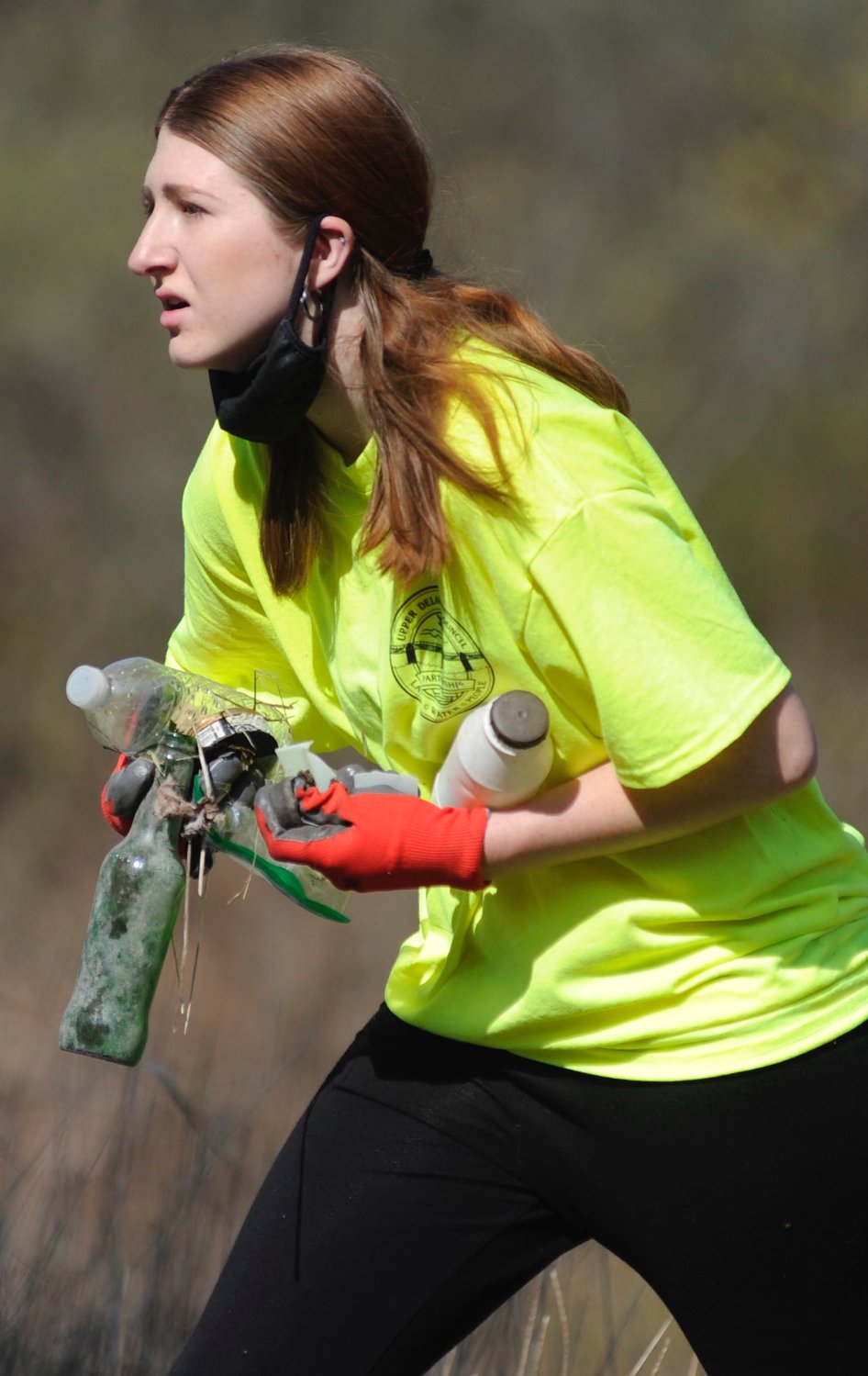 Sullivan West student Sofia Seidl was part of the crew picking up trash at the Basket Creek fishing access. When Seidl was close to others, she was masked...